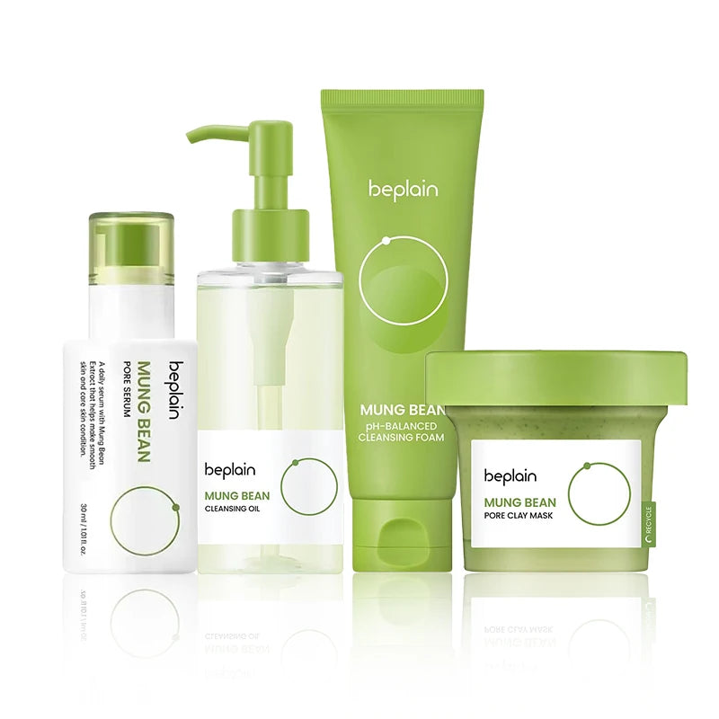Mung Bean: Ολοκληρωμένο Σετ Βαθιού Καθαρισμού & Ενυδάτωσης (4 τμχ)