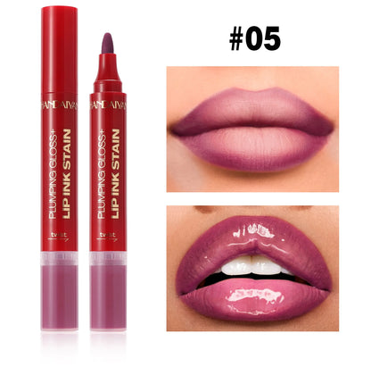 2-σε-1 Matte Lip Liner & Plumping Lip Gloss – Για Τέλειο Σχήμα & Όγκο στα Χείλη
Αποκτήστε το απόλυτο look στα χείλη σας με ένα μόνο προϊόν. Από τη μία πλευρά, το ματ μολύβι προσφέρει απόλυτο έλεγχο στο περίγραμμα, και από την άλλη, το lip gloss χαρίζει άμ