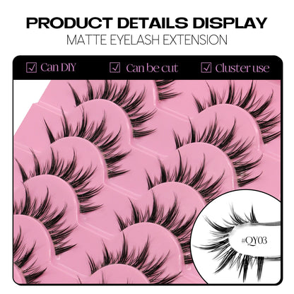 Φυσικές Ψεύτικες Βλεφαρίδες τύπου Manga. Βλεφαρίδες 3D από συνθετική Mink τρίχα, με μαλακή, ρεαλιστική και χιαστί όψη. Ιδανικές για ολοκληρωμένο μακιγιάζ.