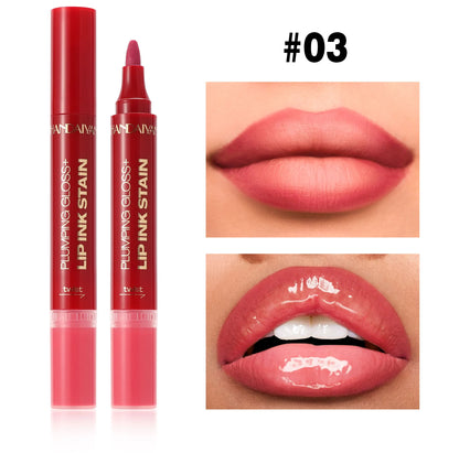 2-σε-1 Matte Lip Liner & Plumping Lip Gloss – Για Τέλειο Σχήμα & Όγκο στα Χείλη
Αποκτήστε το απόλυτο look στα χείλη σας με ένα μόνο προϊόν. Από τη μία πλευρά, το ματ μολύβι προσφέρει απόλυτο έλεγχο στο περίγραμμα, και από την άλλη, το lip gloss χαρίζει άμ
