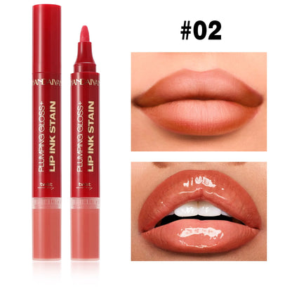 2-σε-1 Matte Lip Liner & Plumping Lip Gloss – Για Τέλειο Σχήμα & Όγκο στα Χείλη
Αποκτήστε το απόλυτο look στα χείλη σας με ένα μόνο προϊόν. Από τη μία πλευρά, το ματ μολύβι προσφέρει απόλυτο έλεγχο στο περίγραμμα, και από την άλλη, το lip gloss χαρίζει άμ