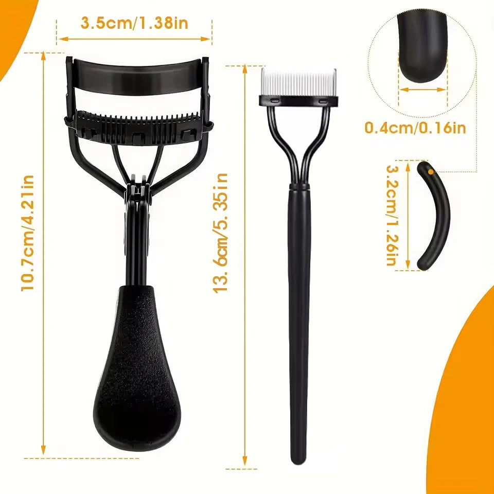 5-Σετ Επαγγελματικά Εργαλεία Βλεφαρίδων | Ψαλίδι, Βουρτσάκια & Ανταλλακτικά Pads