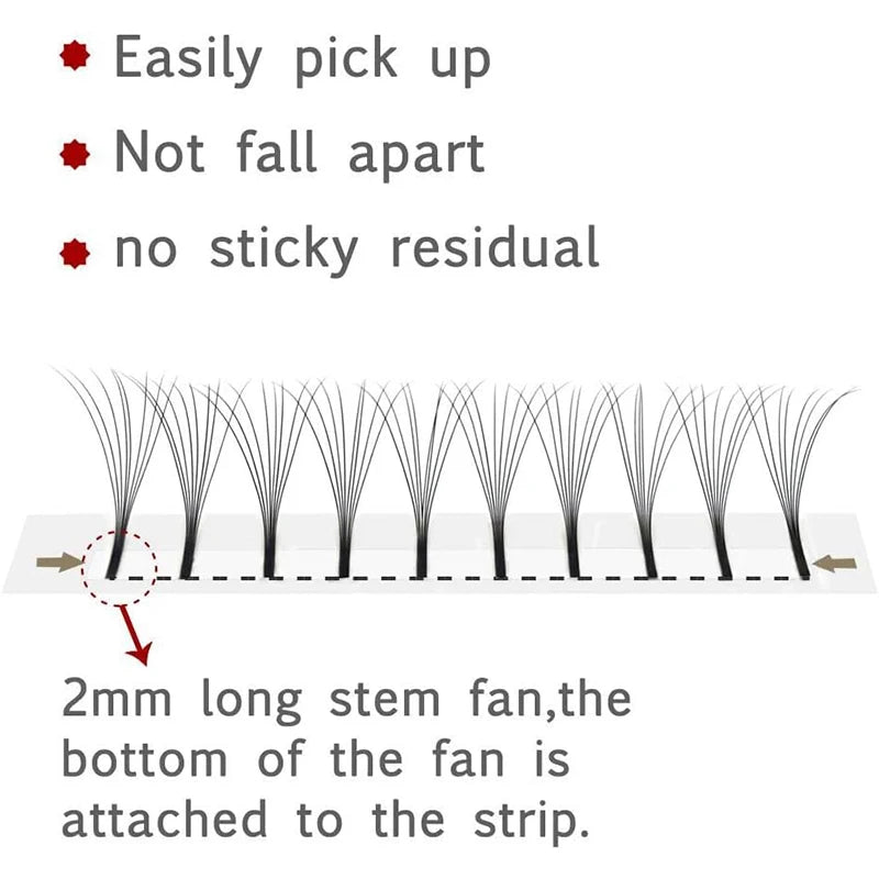 Αναβαθμίστε την υπηρεσία extension βλεφαρίδων σας με τα Premium Quality Volume Fans. Σχεδιασμένες για εφαρμογή τύπου Russian Volume, οι προ-κατασκευασμένες βεντάλιες 3D/5D προσφέρουν άμεσο, πλούσιο όγκο και μειώνουν δραστικά τον χρόνο εφαρμογής.

Το Κλειδ