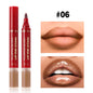 2-σε-1 Matte Lip Liner & Plumping Lip Gloss – Για Τέλειο Σχήμα & Όγκο στα Χείλη
Αποκτήστε το απόλυτο look στα χείλη σας με ένα μόνο προϊόν. Από τη μία πλευρά, το ματ μολύβι προσφέρει απόλυτο έλεγχο στο περίγραμμα, και από την άλλη, το lip gloss χαρίζει άμ