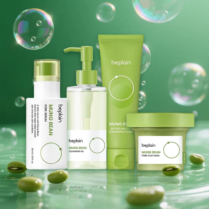 Mung Bean: Ολοκληρωμένο Σετ Βαθιού Καθαρισμού &amp; Ενυδάτωσης (4 τμχ)