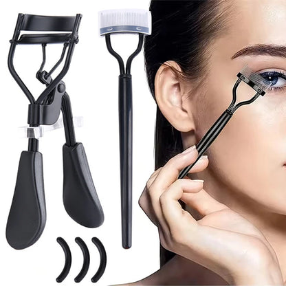 5-Σετ Επαγγελματικά Εργαλεία Βλεφαρίδων | Ψαλίδι, Βουρτσάκια & Ανταλλακτικά Pads